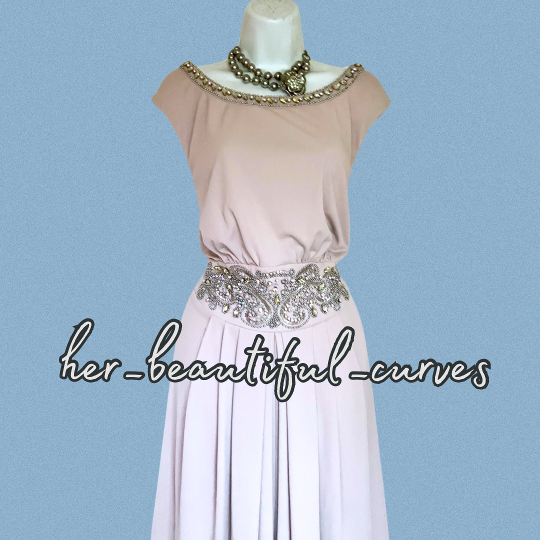 JOANNA HOPE DIAMANTÉS BEADS WEDDING OCCASION EVENING PARTY DRESS SIZE 24 new