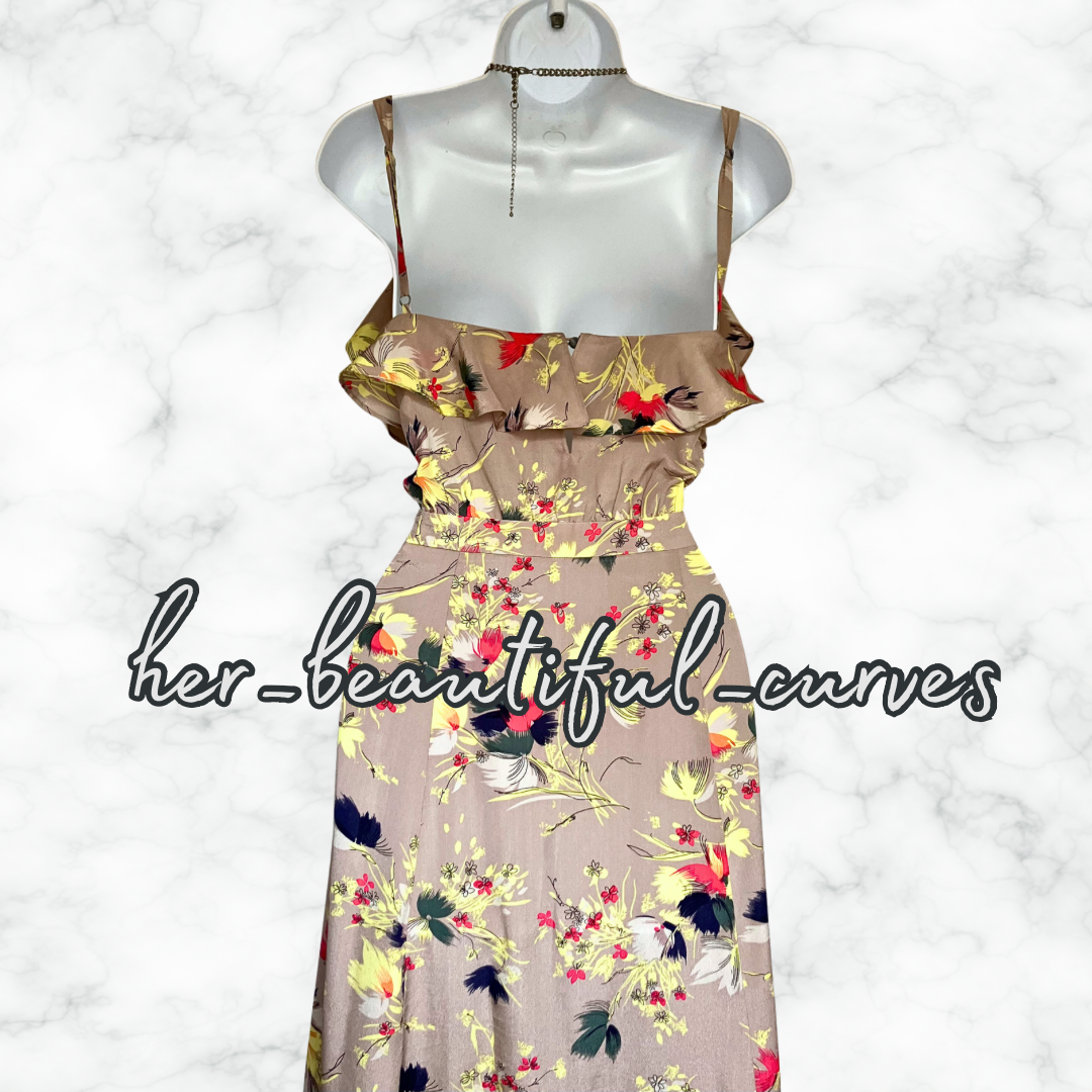 MONSOON FLORAL PRINT MAXI PARTY DRESS SIZE 20