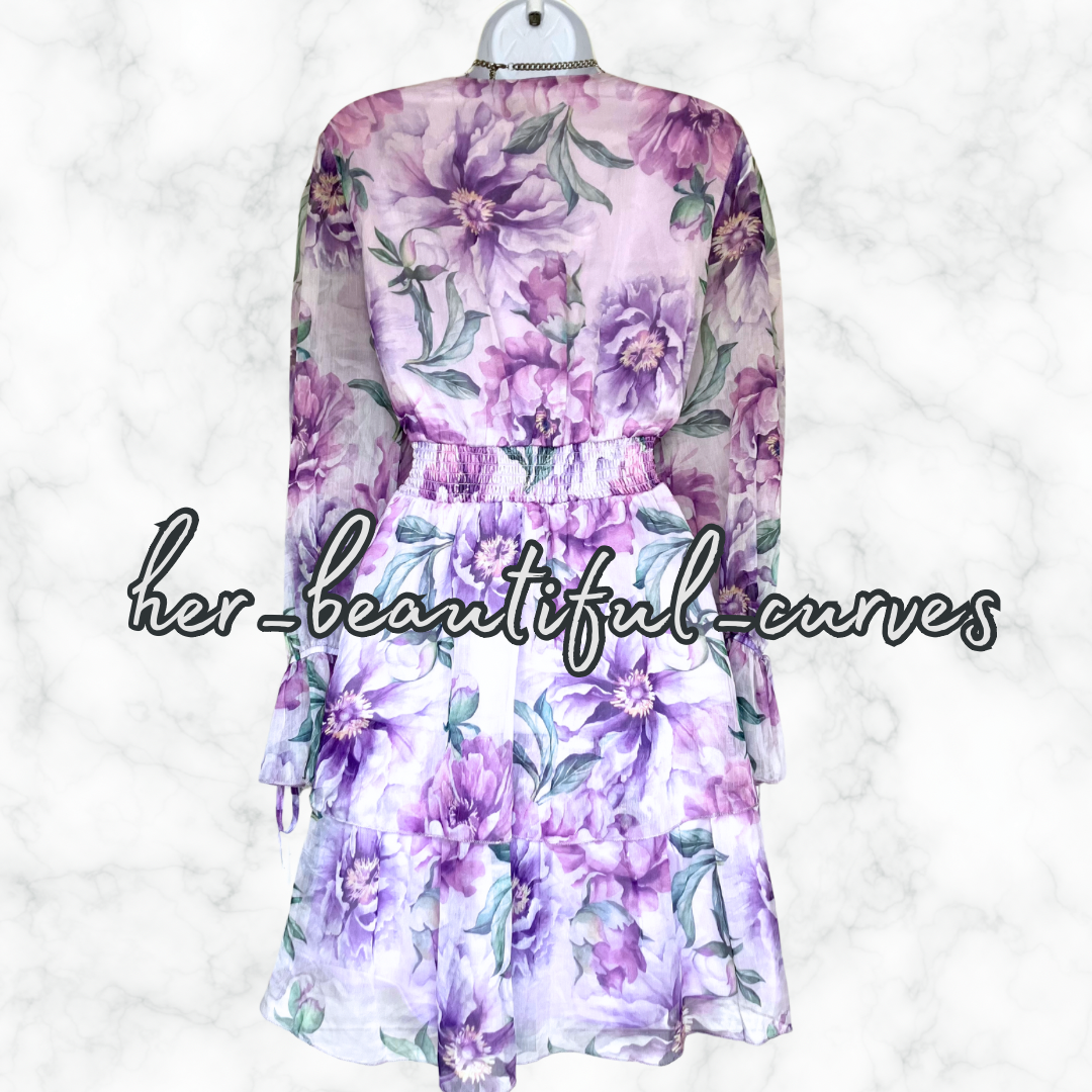 QUIZ FLORAL PRINT TIERED WEDDIN OCCASION PARTY DRESS SIZE 16