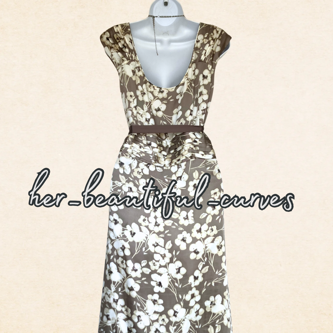MONSOON FLORAL PRINT WEDDING OCCASION PARTY DRESS SIZE 22