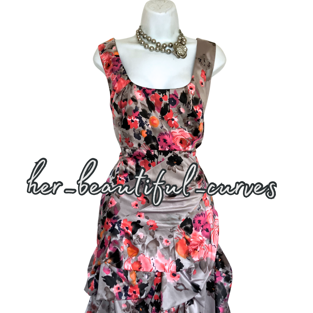 MONSOON VINTAGE STYLE FLARED COCKTAIL PARTY DRESS SIZE 22