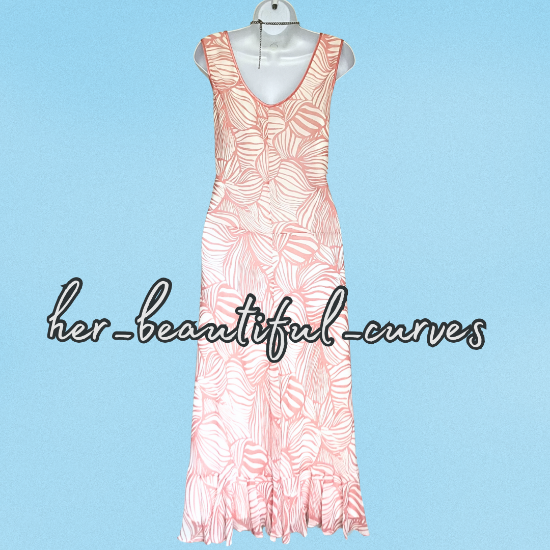 JACQUES VERT ART DECO PRINT MIDI WEDDING OCCASION PARTY DRESS SIZE 22