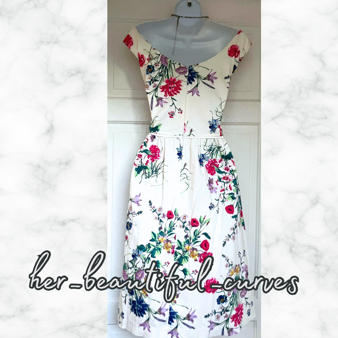 MONSOON FLORAL PRINT WEDDING OCCASION PARTY DRESS SIZE 20