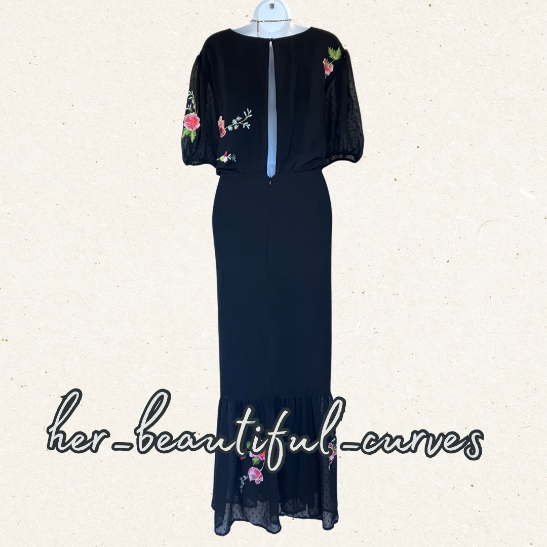 ASOS EMBROIDERED FLORAL WEDDING OCCASION PARTY DRESS SIZE 22 fits 22/24