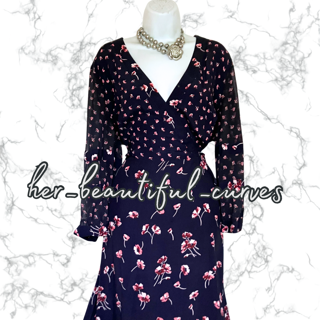 PHASE EIGHT FLORAL PRINT WEDDING OCCASION PARTY DRESS SIZE 18