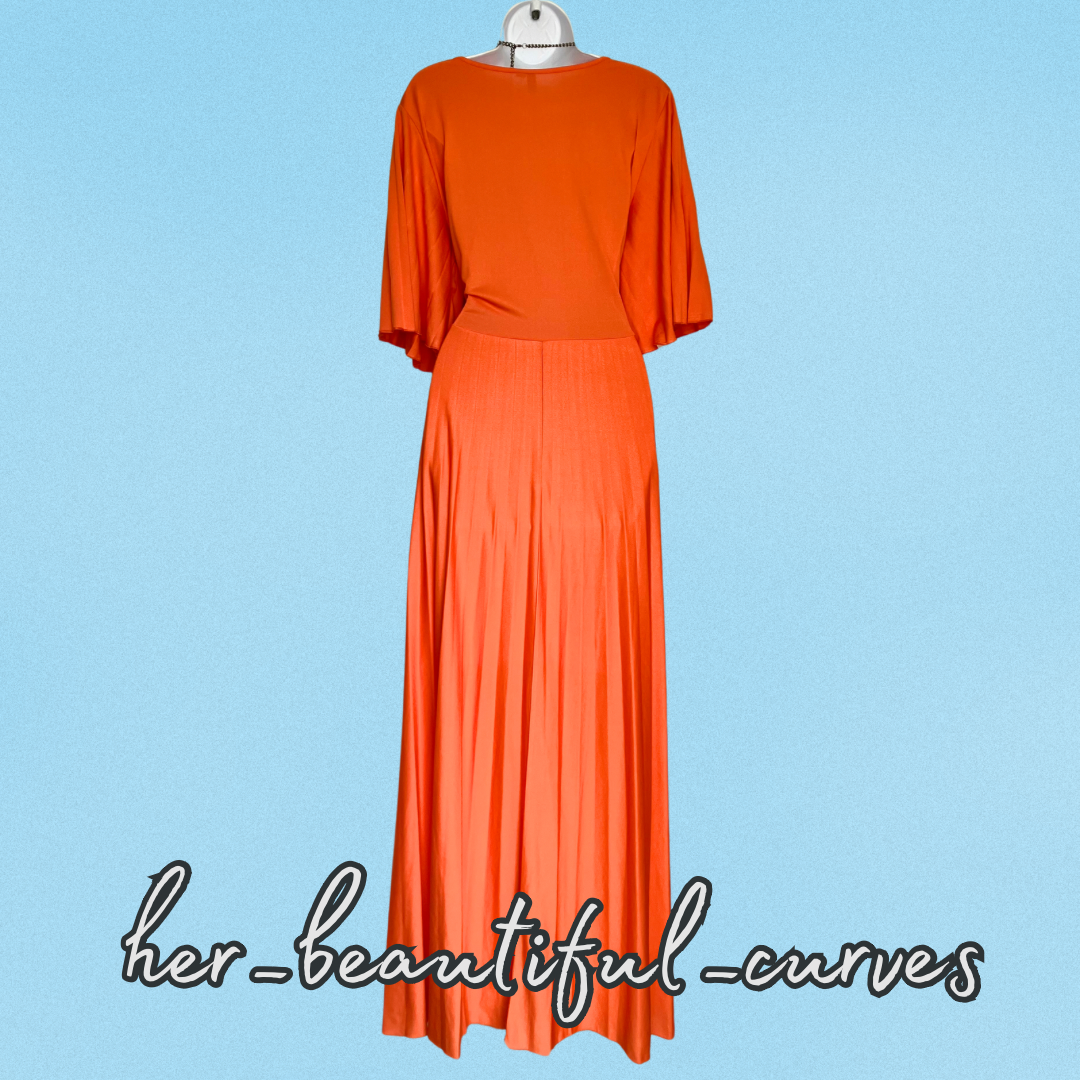 ASOS PLEATED MAXI WEDDING OCCASION PARTY DRESS SIZE 20