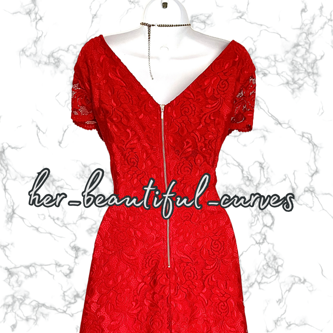 EXQUISITE JOLIE MOI APPLIQUÉ BLOOMS 50's STYLE FLARED PARTY DRESS SIZE 20