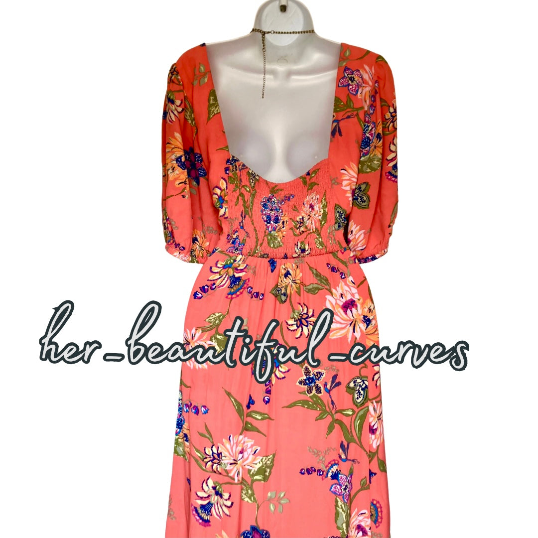 MONSOON BUTTERFLIES BIRDS & FLORAL WEDDING OCCASION PARTY DRESS SIZE 24 new