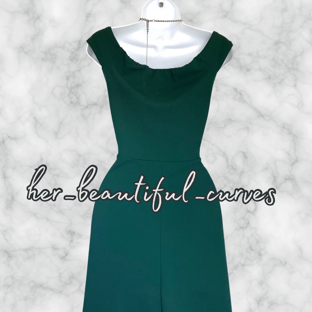 STUNNING QUIZ GREEN HI - LOW OCCASION MIDI DRESS SIZE 16