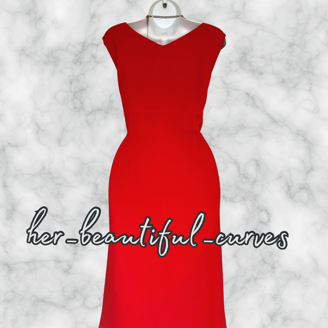 BERKERTEX RED SEQUINS BEADS WEDDING OCCASION PARTY DRESS SIZE 16