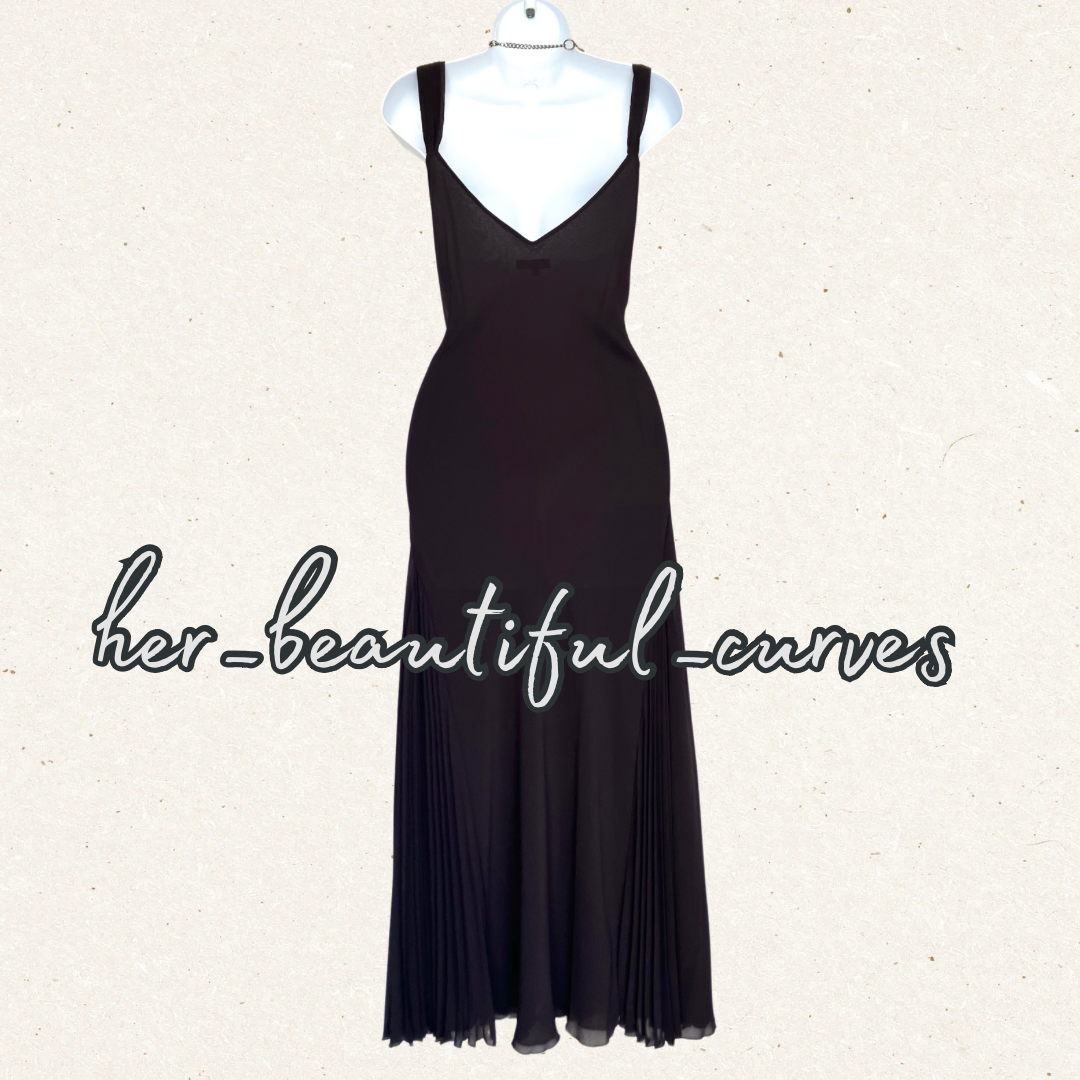 PER UNA COFFEE BROWN SEQUINED BEADED EVEING OCCASION PARTY DRESS SIZE 18R