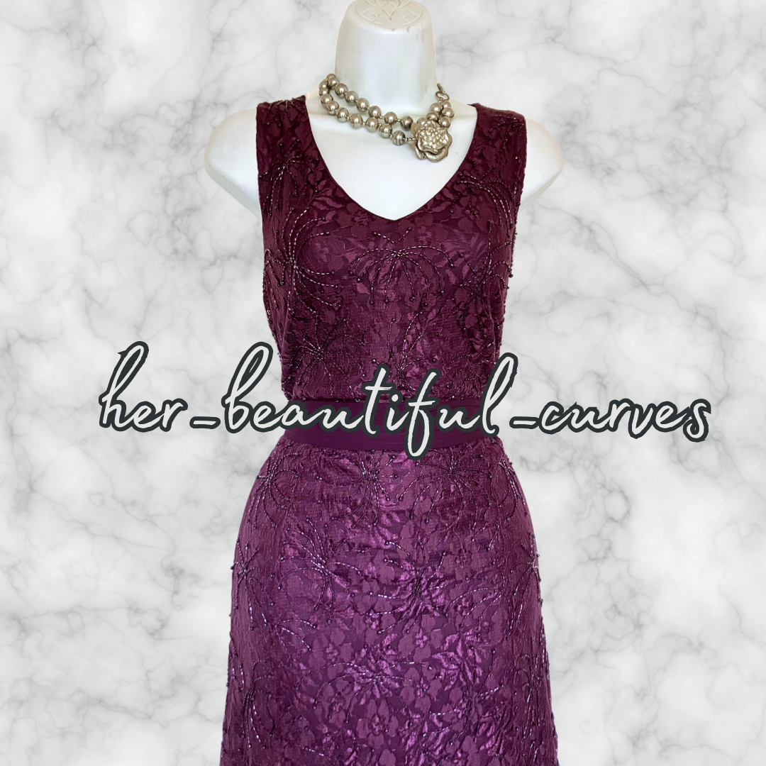 BERKERTEX EMBROIDERED LACE BEADED OCCASION PARTY DRESS & MATCHING SHAWL SIZE 16