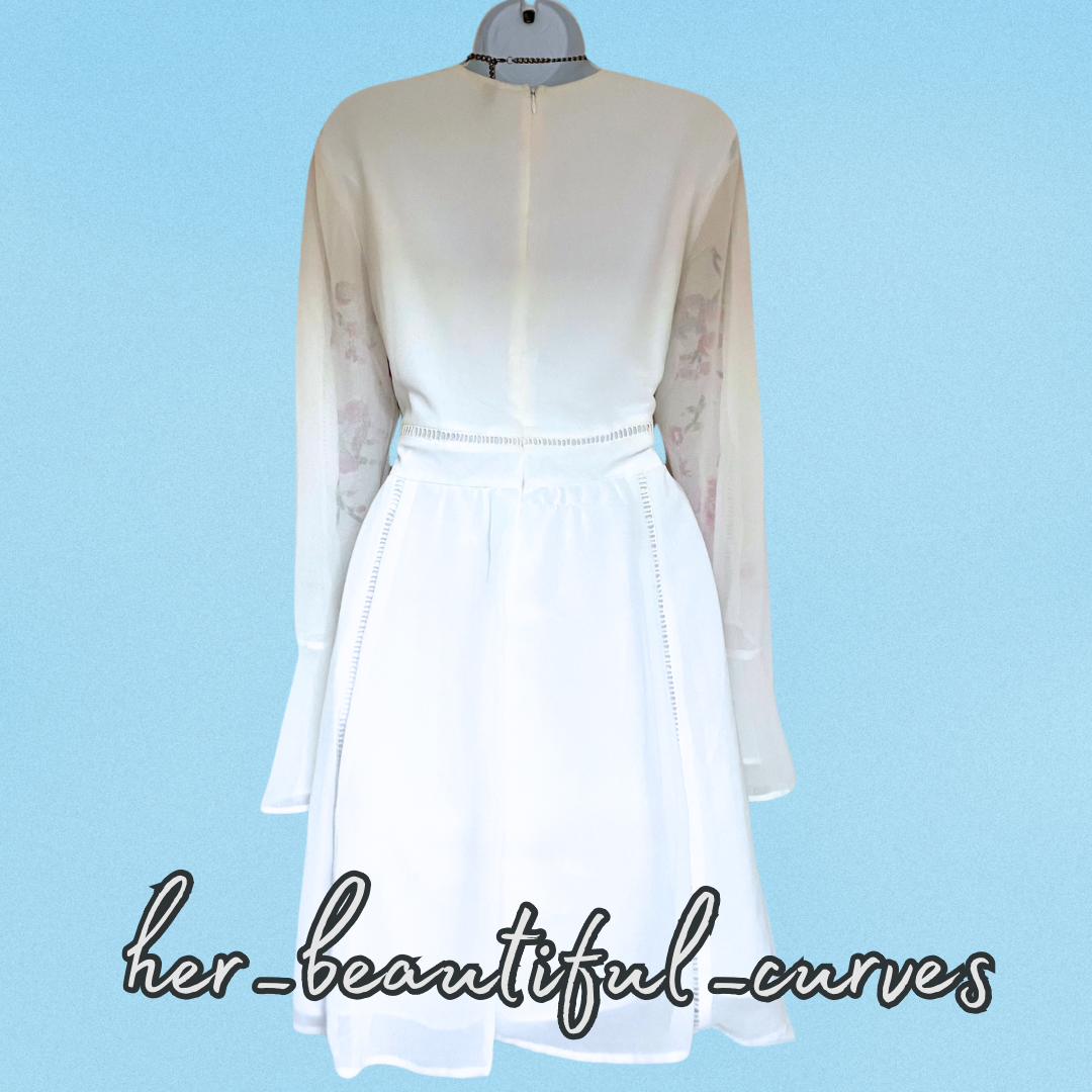 ASOS EMBROIDERED FLORAL WEDDING OCCASION PARTY DRESS SIZE 16