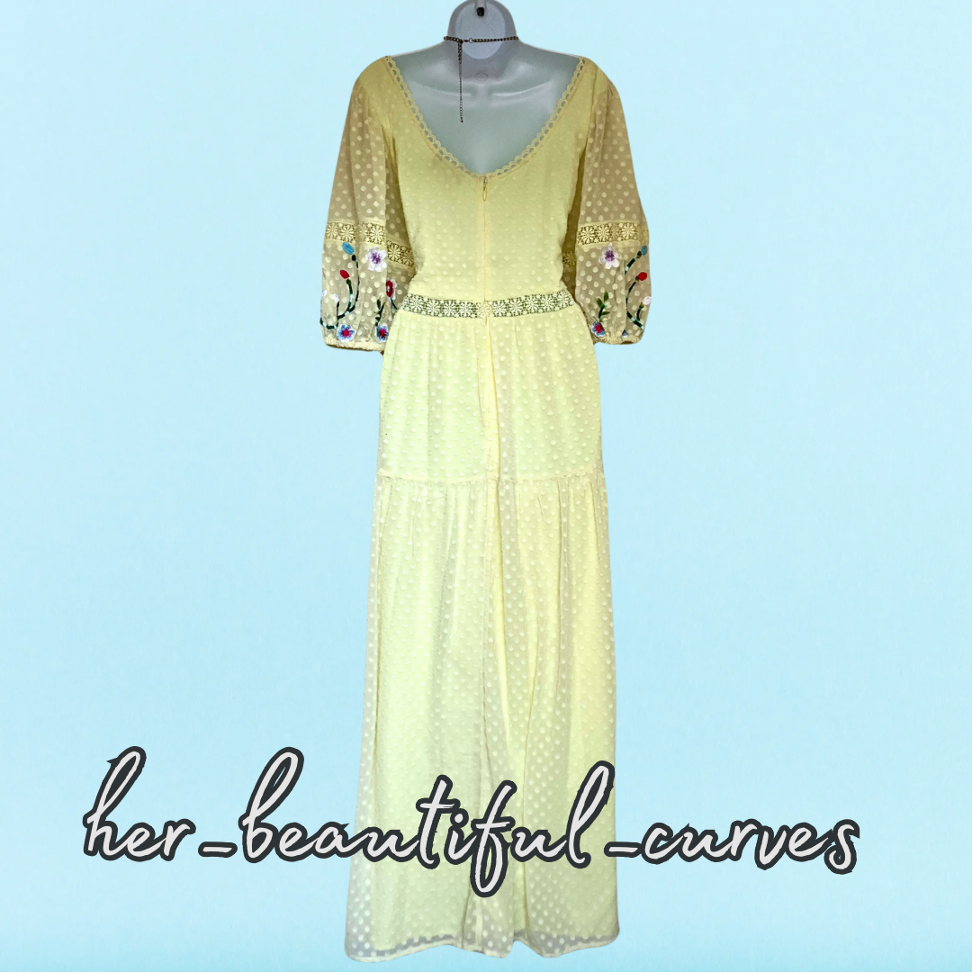 ASOS EMBROIDERED FLORAL WEDDING OCCASION PARTY DRESS SIZE 24