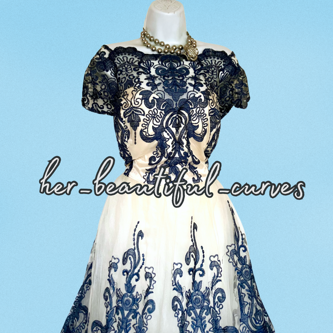 CHI CHI LONDON CURVE VINTAGE STYLE WEDDING OCCASION PARTY DRESS SIZE 22