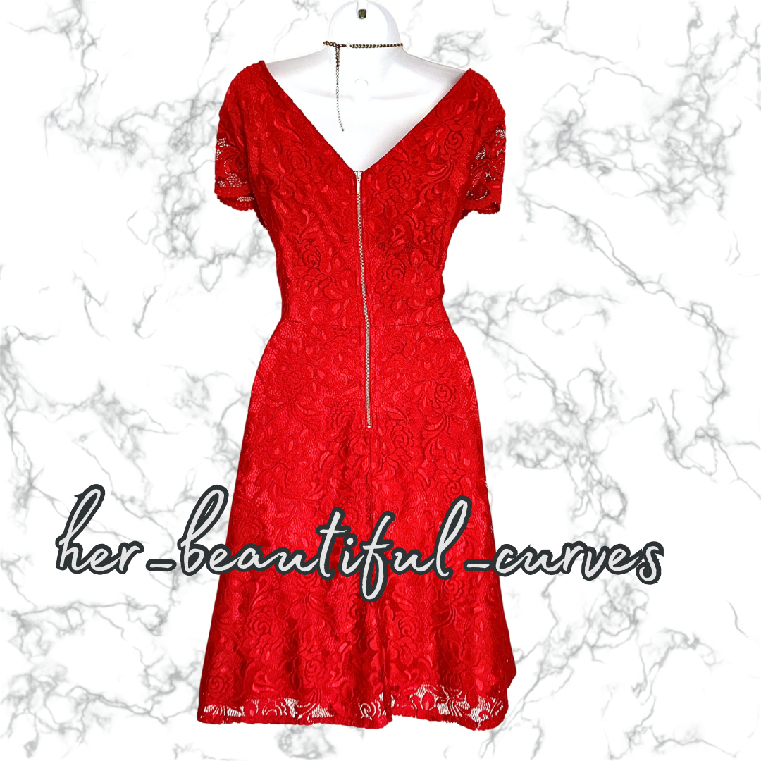 EXQUISITE JOLIE MOI APPLIQUÉ BLOOMS 50's STYLE FLARED PARTY DRESS SIZE 20