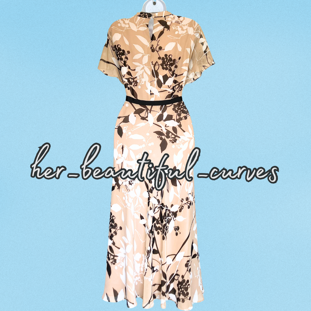 JACQUES VERT FLORAL PRINT WEDDING OCCASION PARTY DRESS SIZE 20
