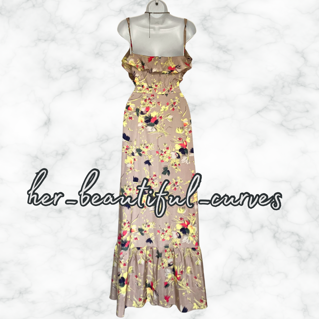 MONSOON FLORAL PRINT MAXI PARTY DRESS SIZE 20