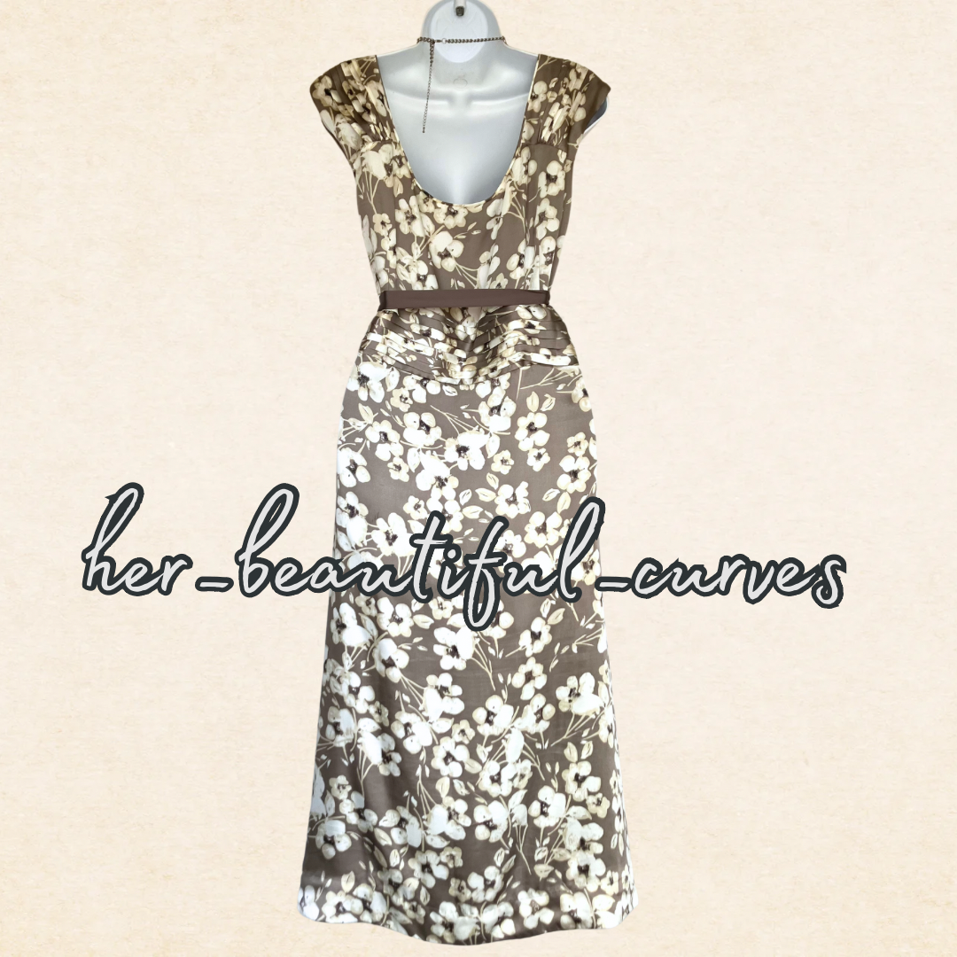 MONSOON FLORAL PRINT WEDDING OCCASION PARTY DRESS SIZE 22