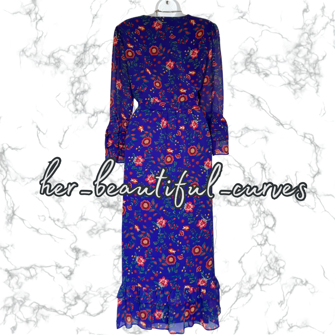 JOANNA HOPE FLORAL PRINT WEDDING OCCASION PARTY DRESS SIZE 20 fits 18