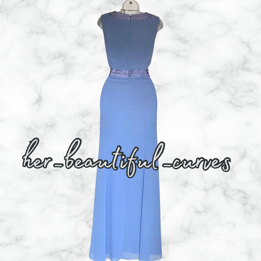MONSOON Embroidered Maxi Occasion Wedding Evening PARTY DRESS SIZE 16