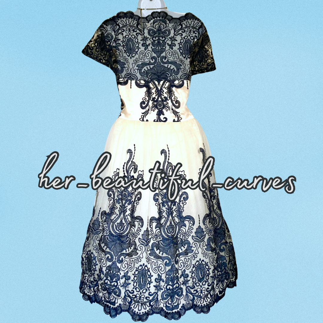 CHI CHI LONDON CURVE VINTAGE STYLE WEDDING OCCASION PARTY DRESS SIZE 22