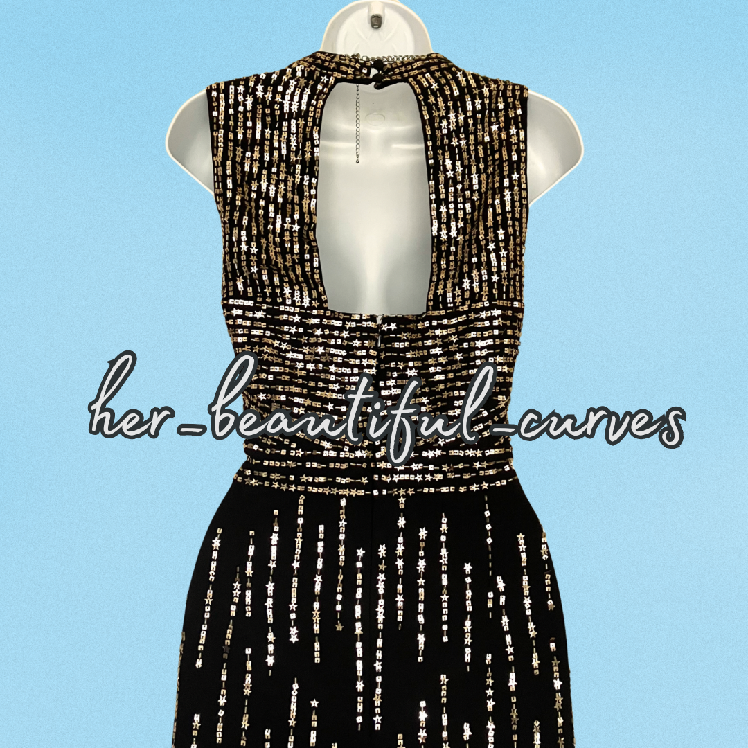 MONSOON SHIMMERING SEQUINS WEDDING OCCASION EVENING PARTY DRESS SIZE 16