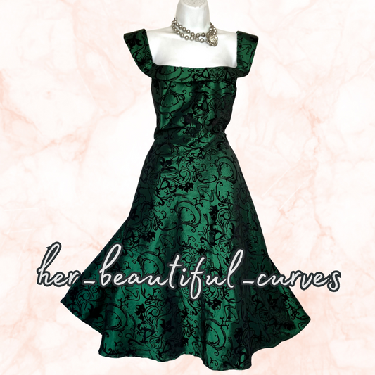 JOE BROWN JACQUARD HERITAGE FLORAL VINTAGE STYLE OCCASION PARTY DRESS SIZE 22