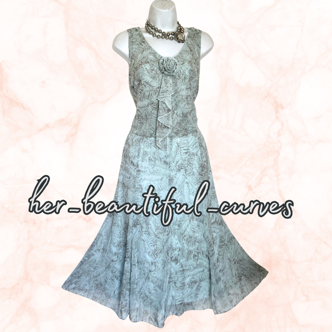 JACQUES VERT ART DECO PRINT WEDDING OCCASION PARTY DRESS SIZE 14