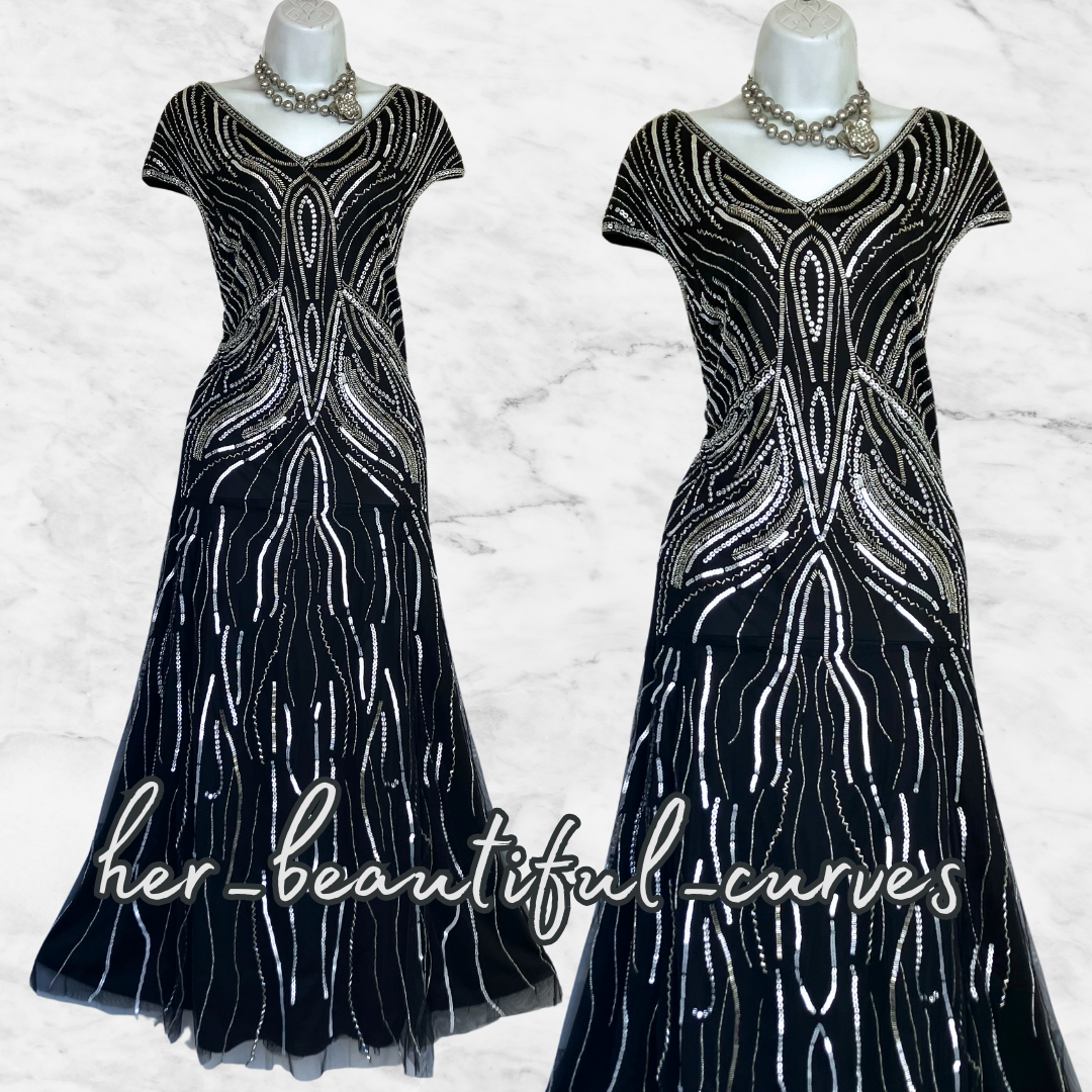 TOGETHER SEQUINED BEADED EMBELLISHED WEDDING OCCASION PARTY DRESS SIZE 18