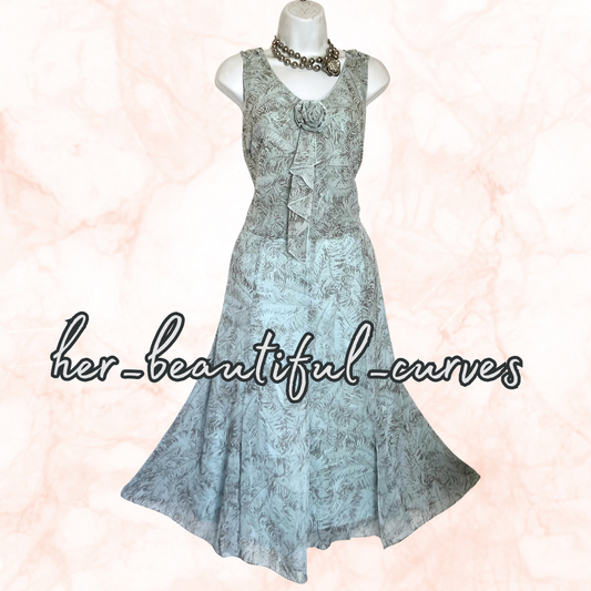 JACQUES VERT ART DECO PRINT WEDDING OCCASION PARTY DRESS SIZE 14