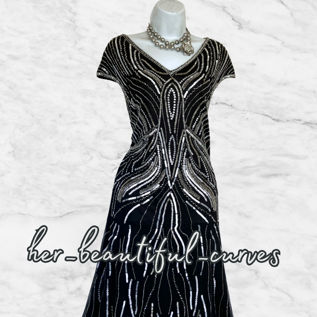 TOGETHER SEQUINED BEADED EMBELLISHED WEDDING OCCASION PARTY DRESS SIZE 18