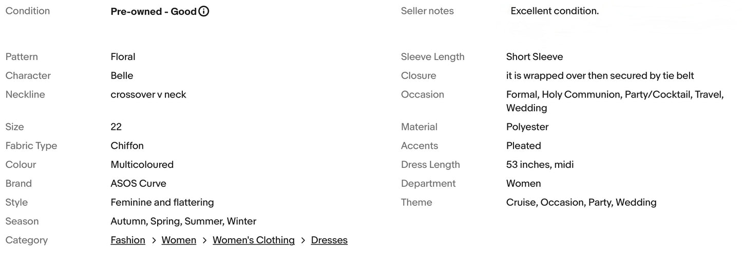 ASOS CURVE FLORAL PRINT PLEATED REAL WRAP OCCASION PARTY DRESS SIZE 22