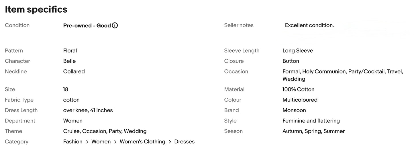 MONSOON FLORAL PRINT SHIRT PARTY DRESS SIZE 18