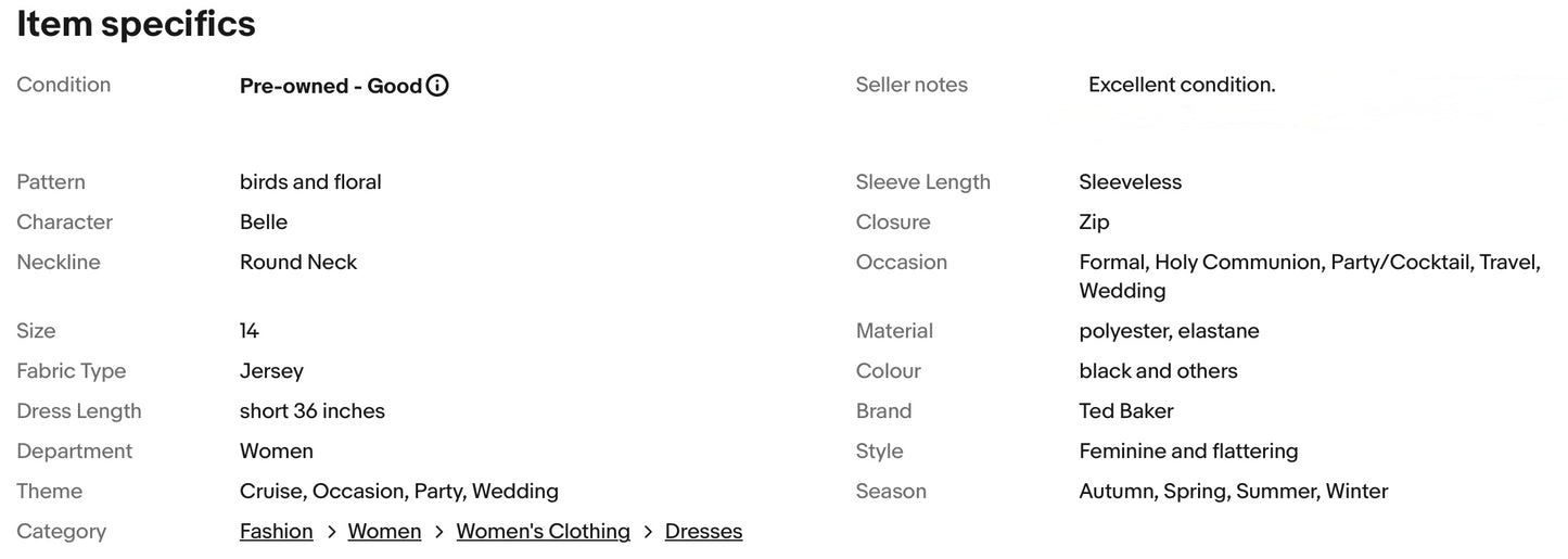 TED BAKER BIRDS & FLORAL PRINT PARTY DRESS TED SIZE 4 UK SIZE 14