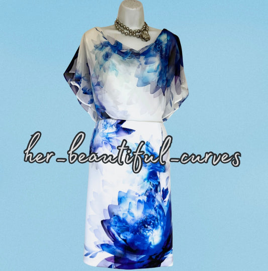 ROMAN FLORAL PRINT WEDDING OCCASION PARTY DRESS SIZE 20 new with tags