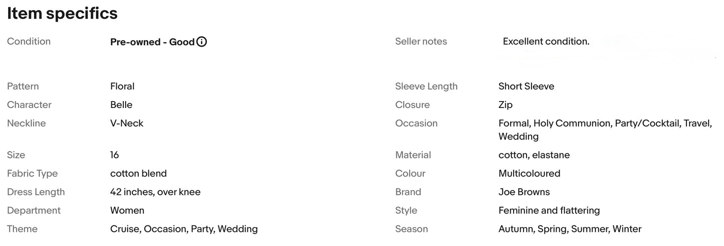 JOE BROWNS FLORAL PRINT OCCASION PARTY DRESS SIZE 16