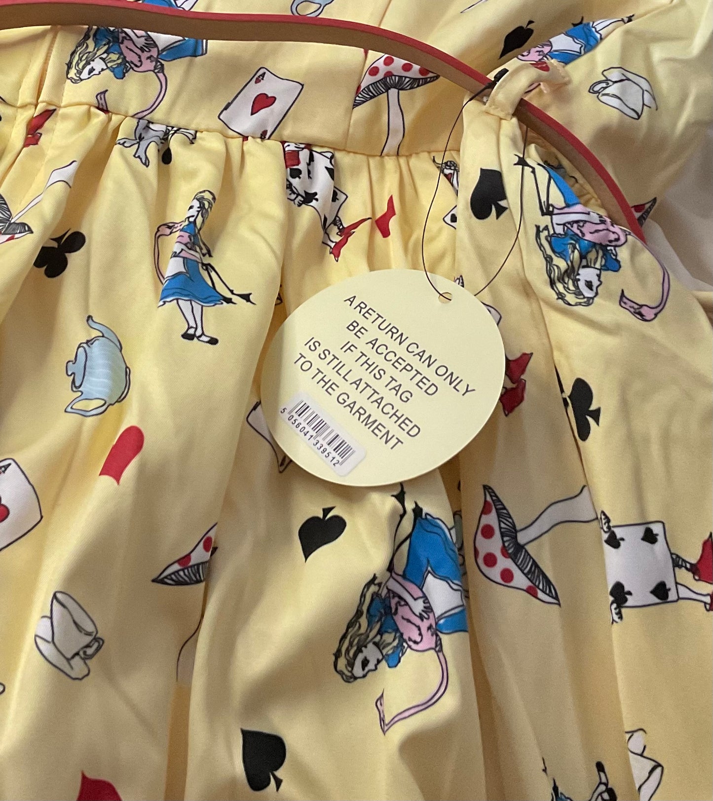 LINDY BOP ALICE IN WONDERLAND 50s VINTAGE STYLE OCCASION PARTY DRESS SIZE 16 NEW