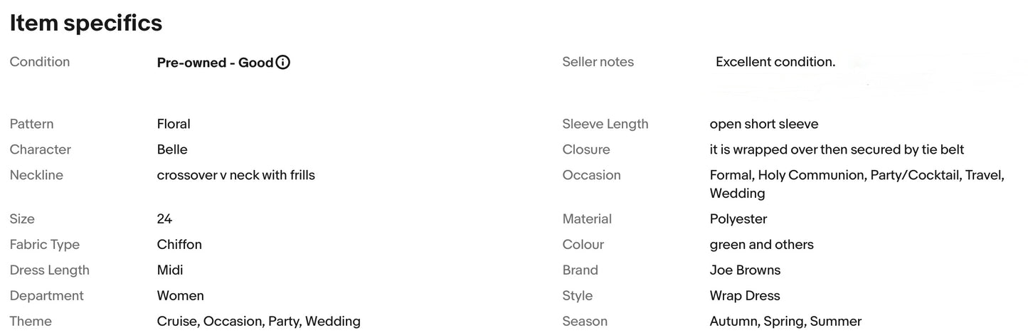 JOE BROWNS FLORAL PRINT WEDDING OCCASION WRAP PARTY DRESS SIZE 24