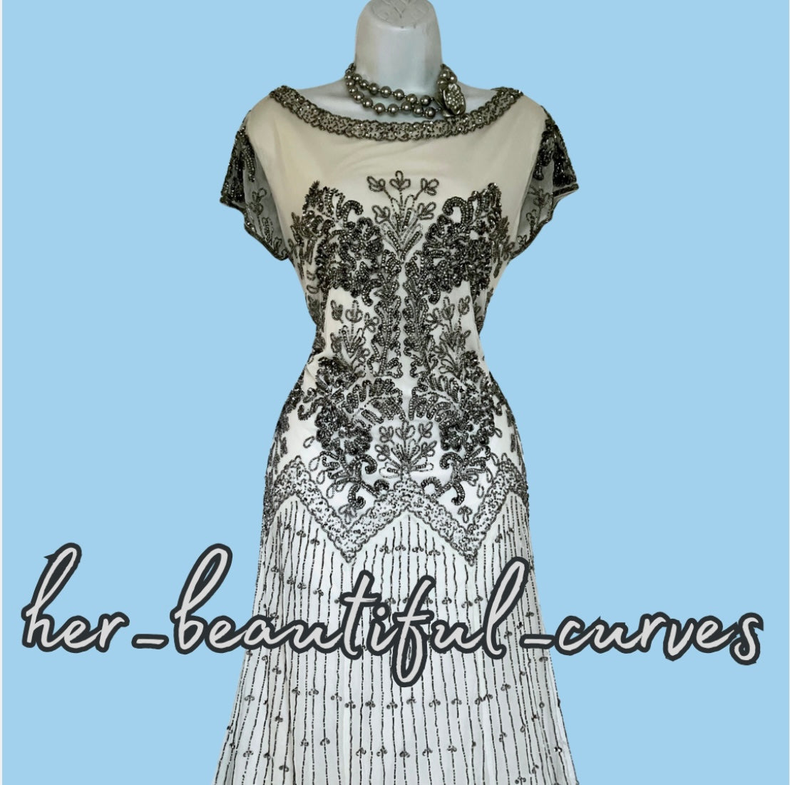 PISARRO NIGHTS SEQUINNED BEADED EMBELLISHED OCCASION PARTY DRESS SIZE 14