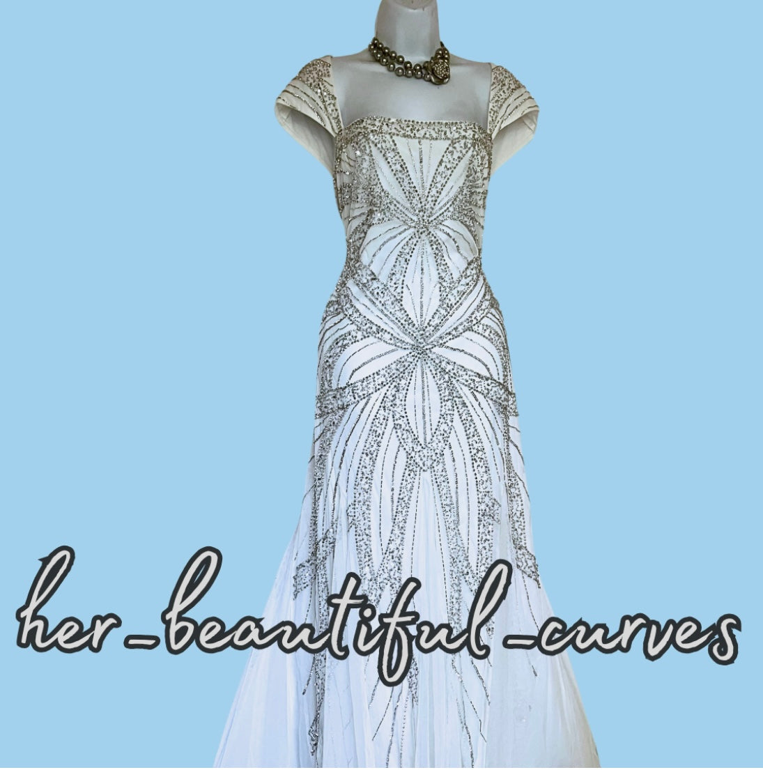 JOANNA HOPE Sequinned Beaded Wedding Occasion Party Maxi DRESS SIZE 22 new