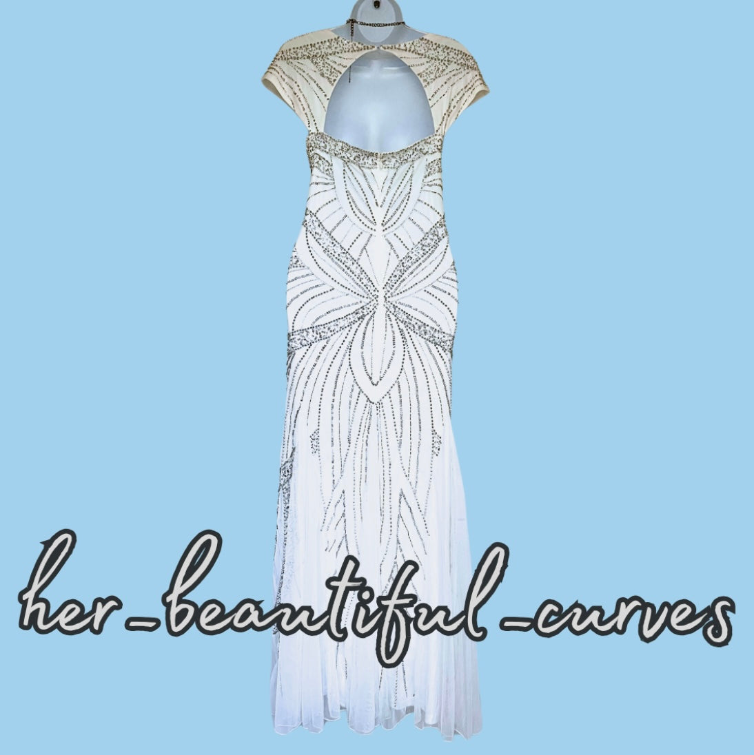 JOANNA HOPE Sequinned Beaded Wedding Occasion Party Maxi DRESS SIZE 22 new