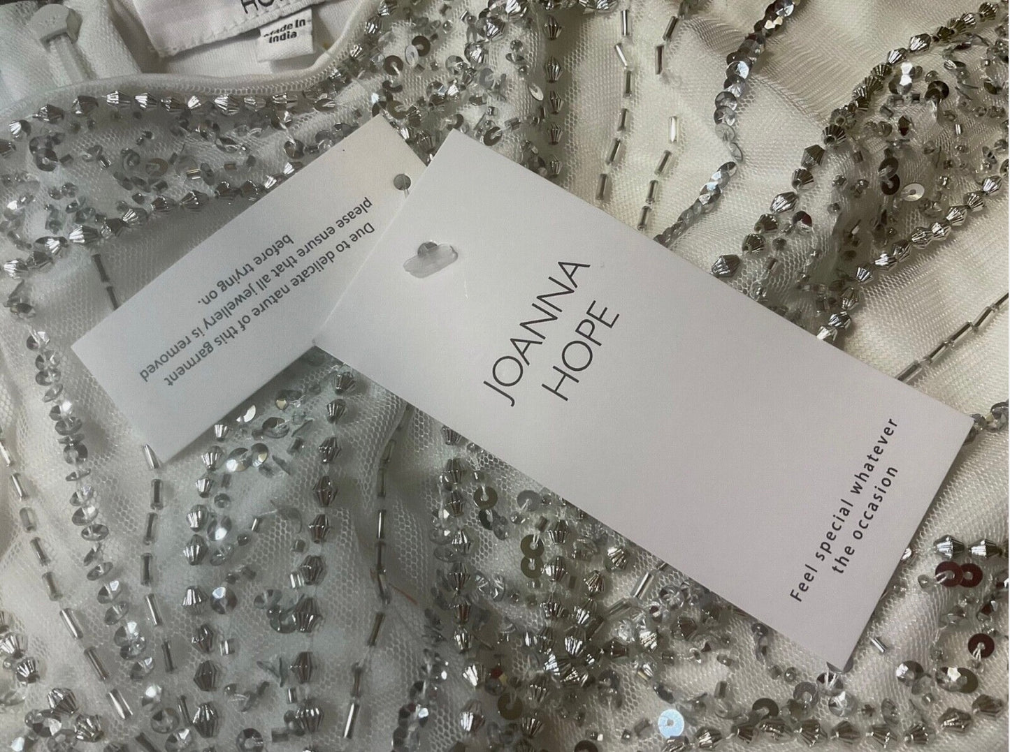JOANNA HOPE Sequinned Beaded Wedding Occasion Party Maxi DRESS SIZE 22 new