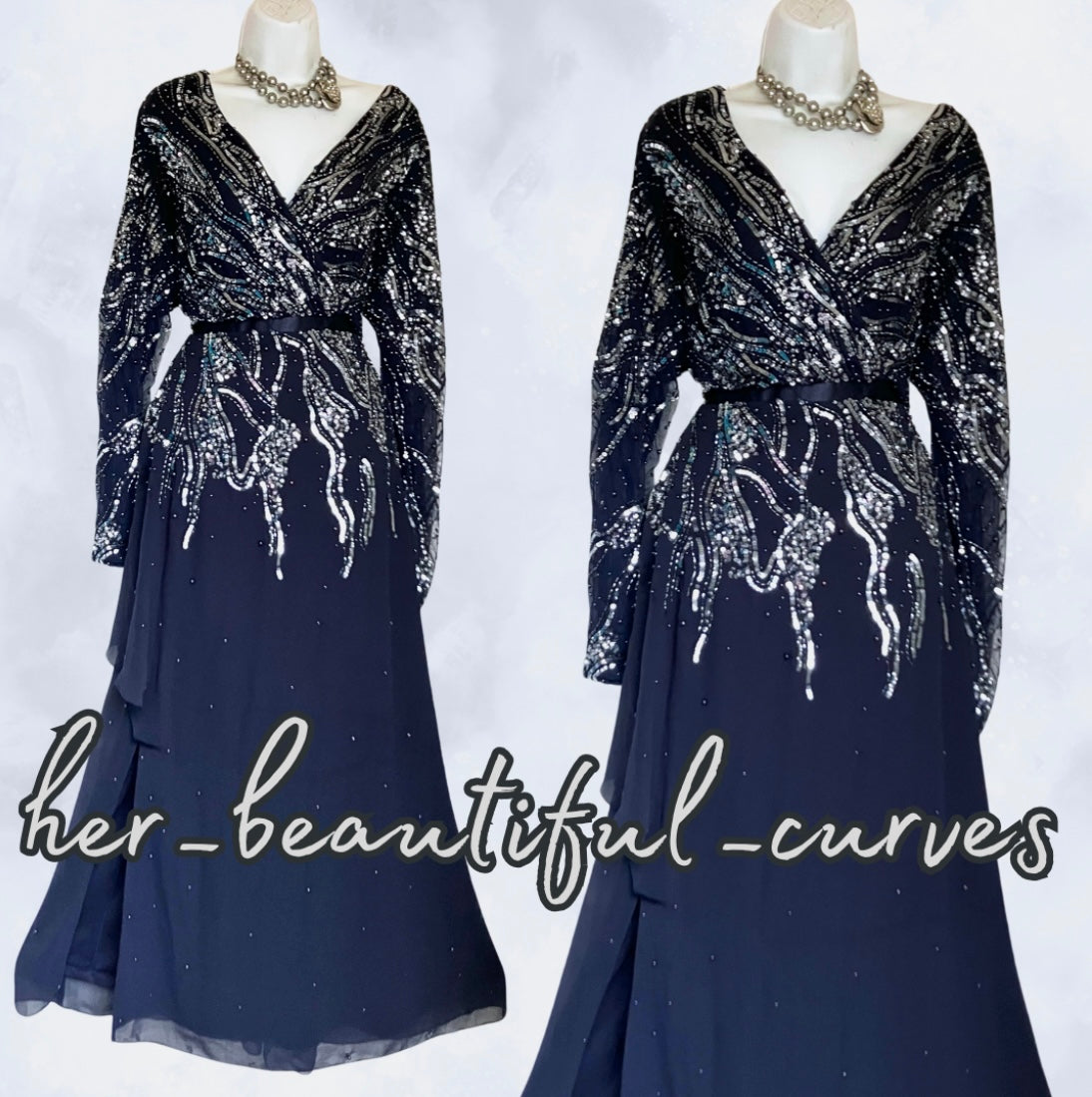 KALEIDOSCOPE SEQUINNED BEADED EMBELLISHED MAXI EVENING PARTY DRESS SIZE 20