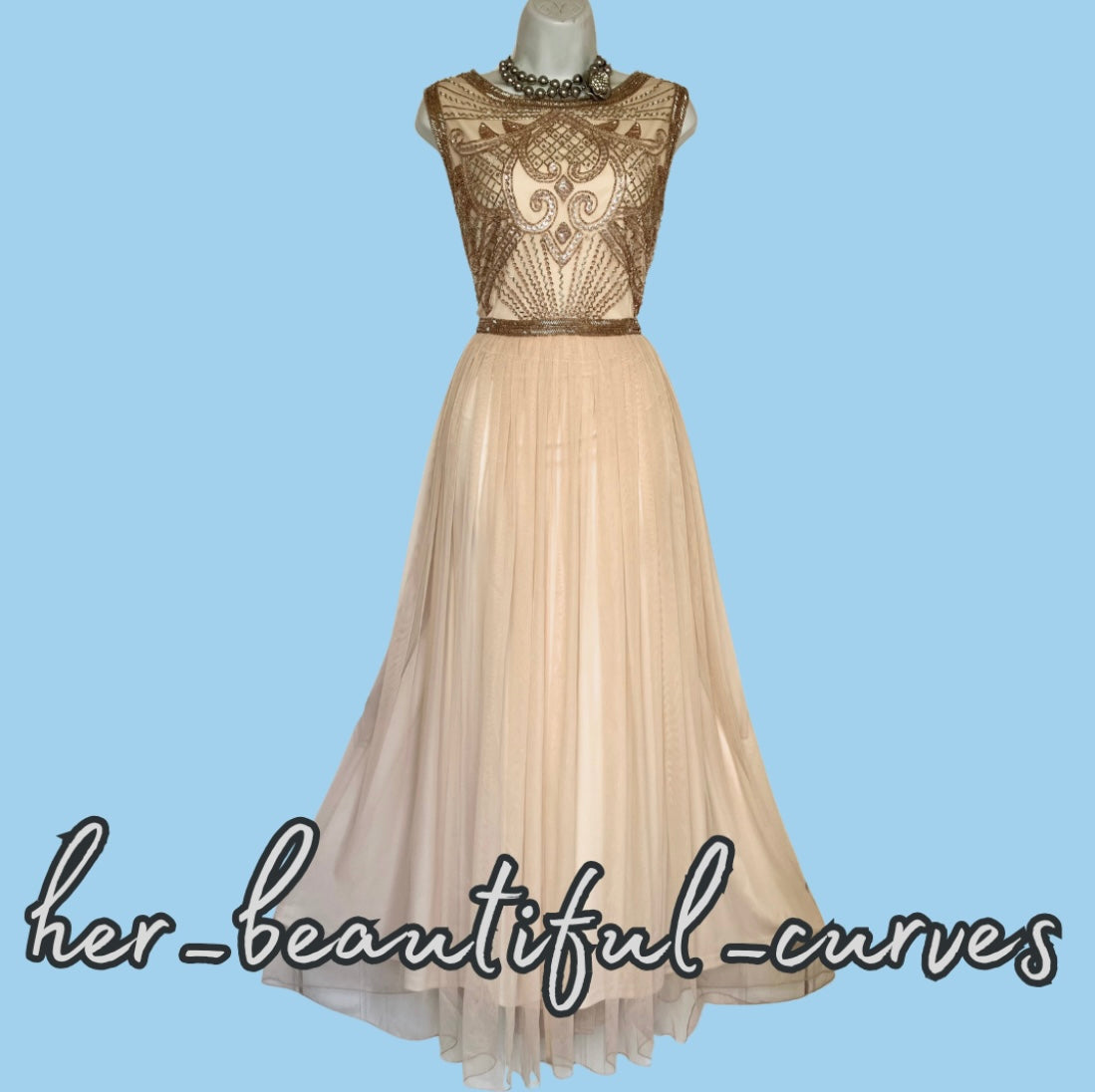 JOANNA HOPE SEQUINNED BEADED EMBELLISHED OCCASION EVENING PARTY DRESS SIZE 18