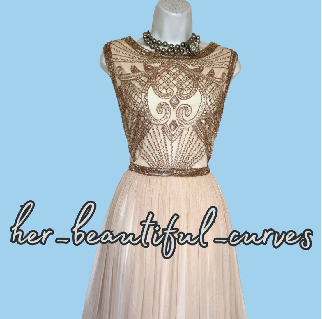 JOANNA HOPE SEQUINNED BEADED EMBELLISHED OCCASION EVENING PARTY DRESS SIZE 18