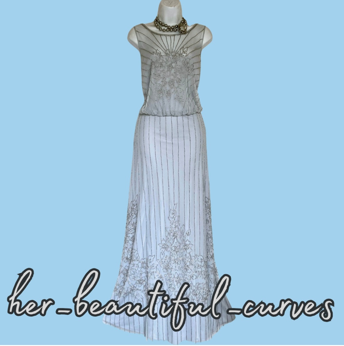 MONSOON BEADED EMBELLISHED WEDDING EVENING OCCASION PARTY DRESS SIZE 18