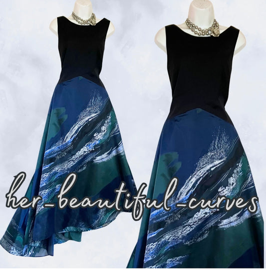 COAST SHIMMERING ART DECO PATTERN EVENING WEDDING PARTY DRESS SIZE 18