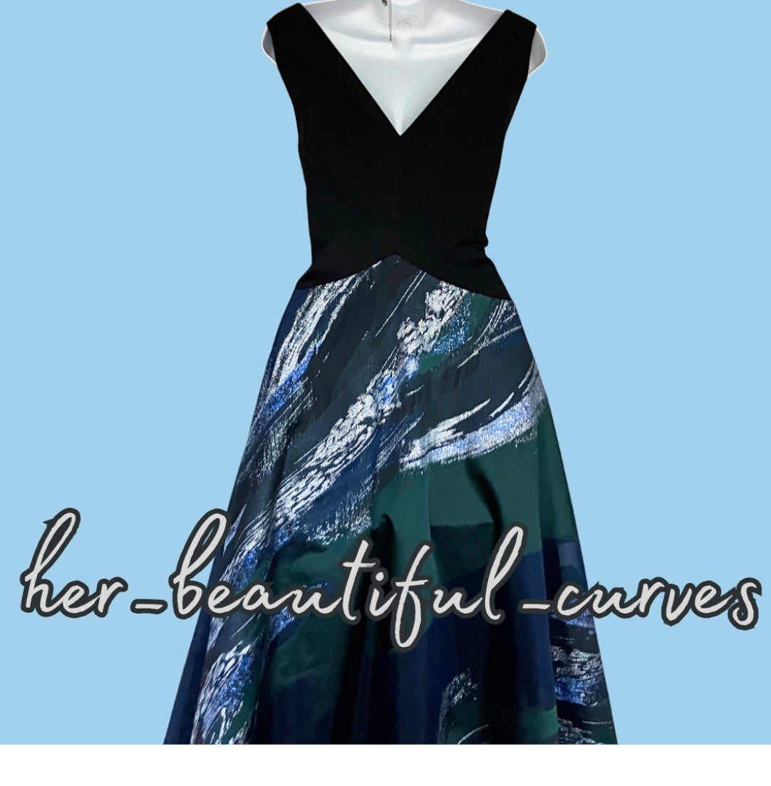 COAST SHIMMERING ART DECO PATTERN EVENING WEDDING PARTY DRESS SIZE 18