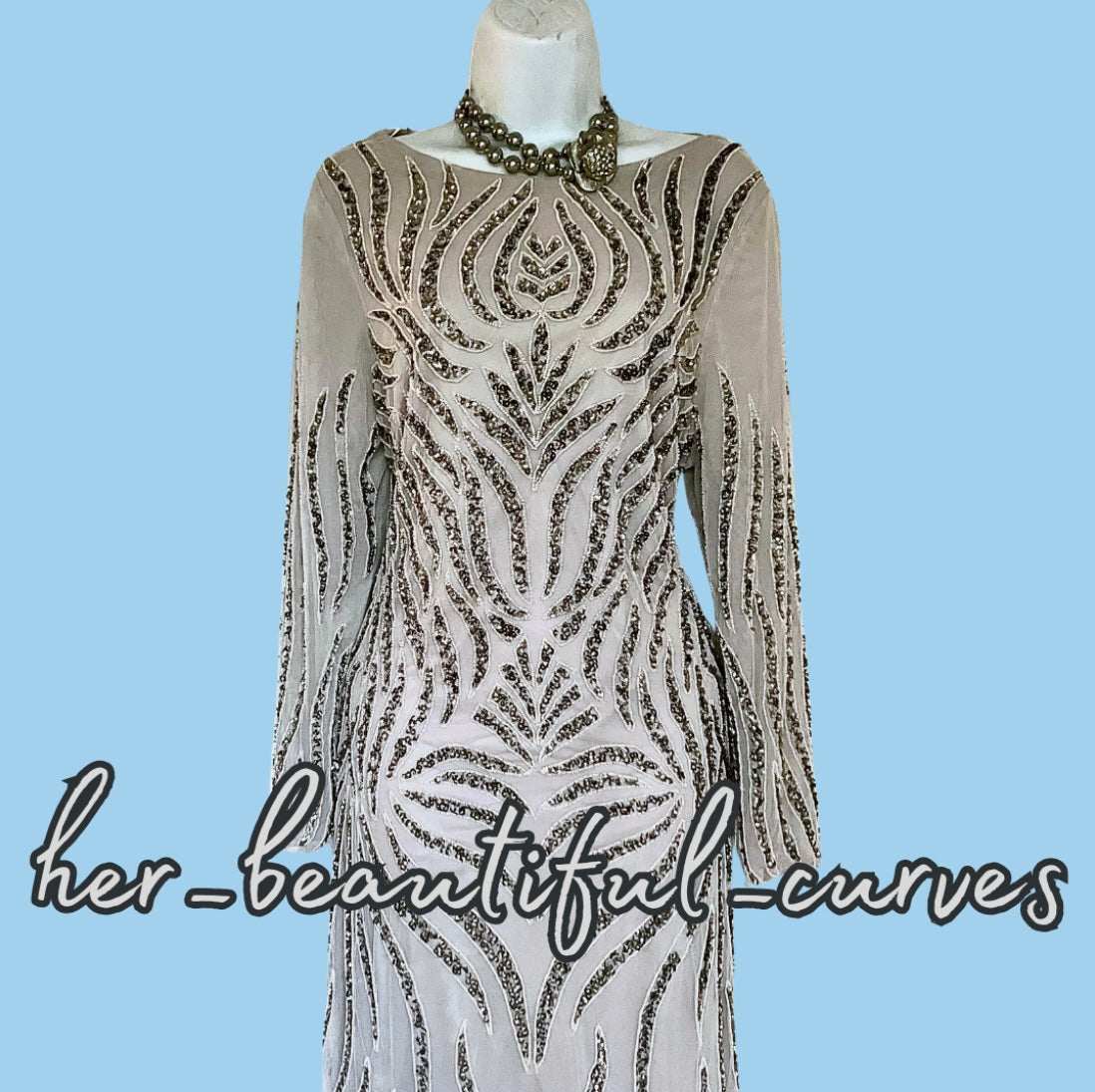 JOANNA HOPE PEARLS & SEQUINS EVENING WEDDING OCCASION PARTY DRESS SIZE 16
